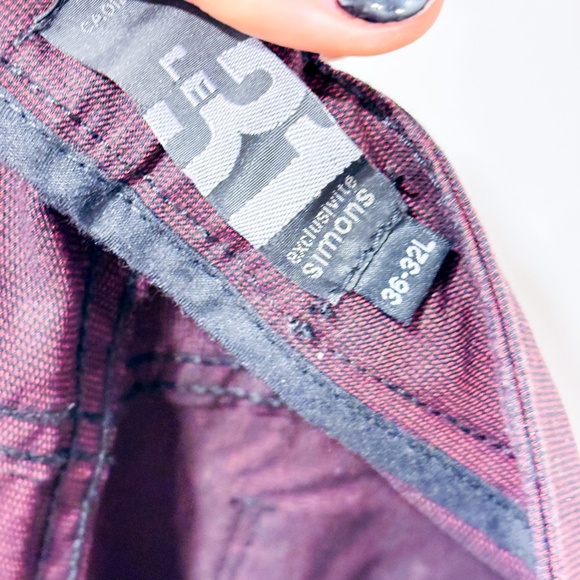 SIMONS Burgundy straight leg pants - Picture 2 of 10